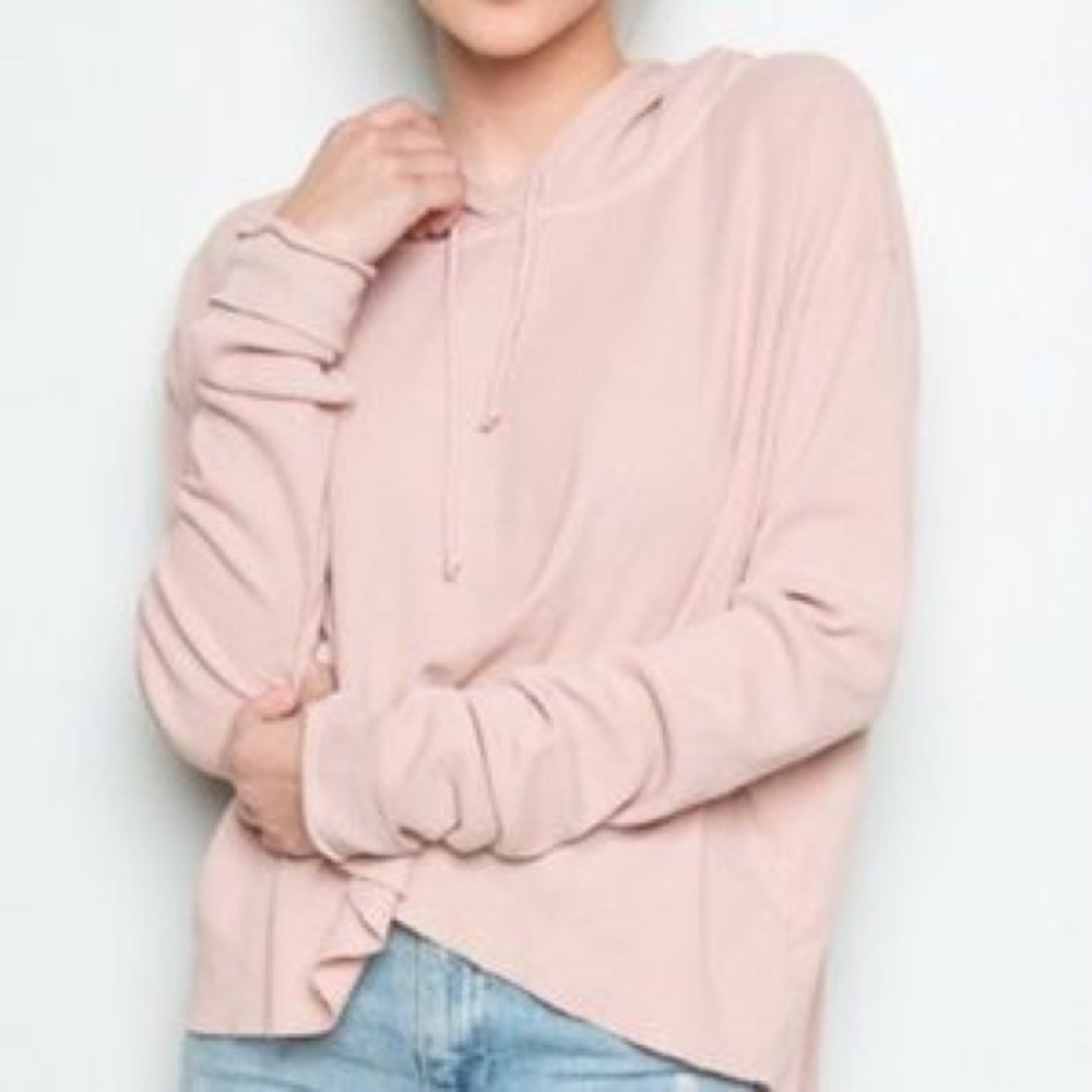Brandy Melville Pink Waffle Pullover💖